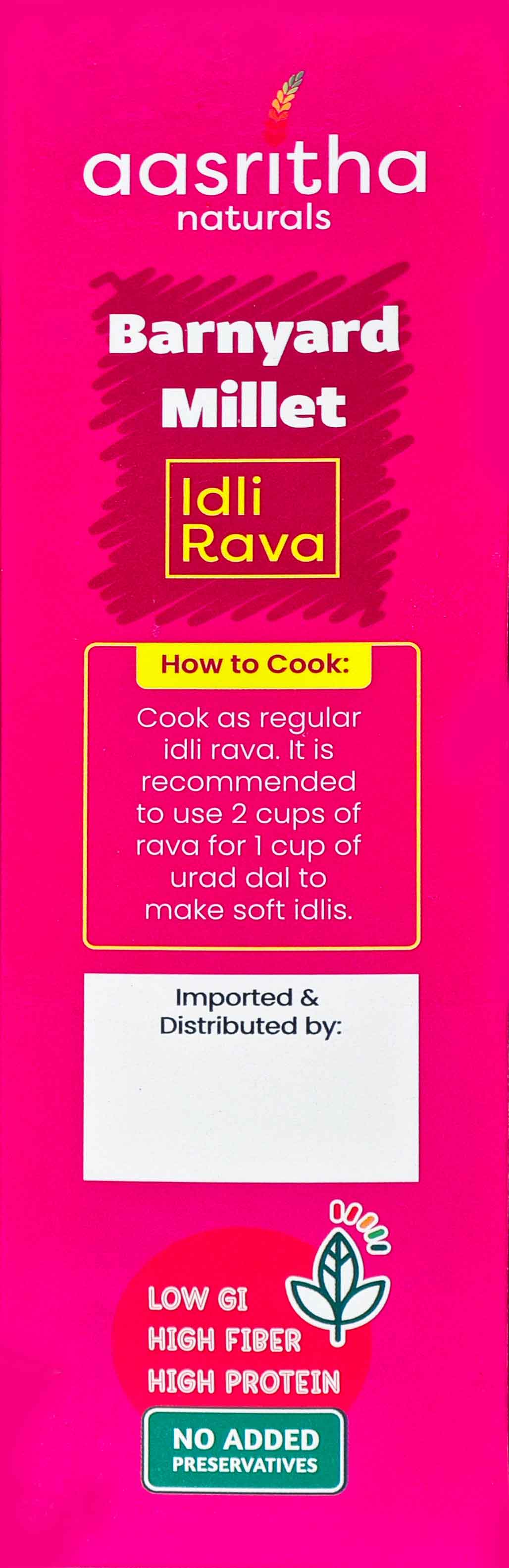 Banyard Millet Idly Rava (Udalu)