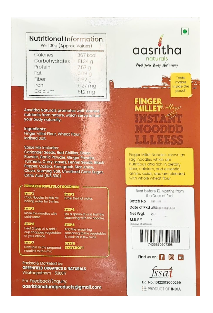 Finger Millet Noodles