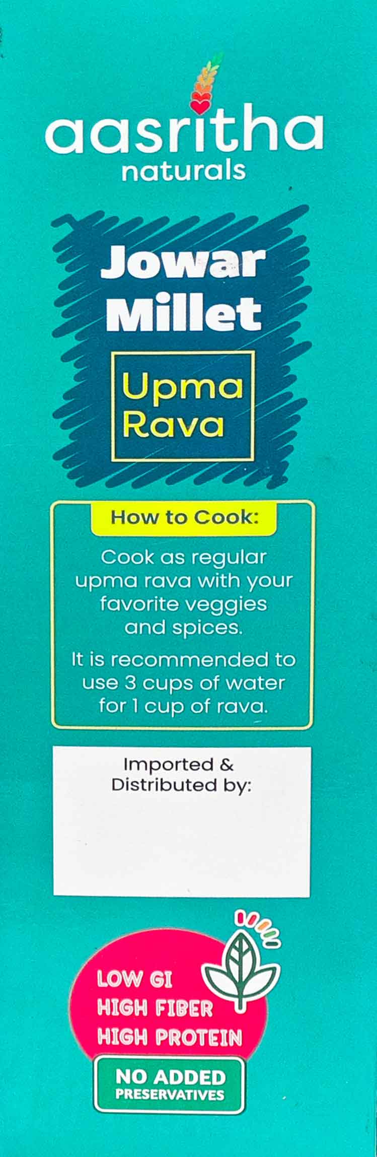 Jowar Millet Upma Rava (Jonnalu)