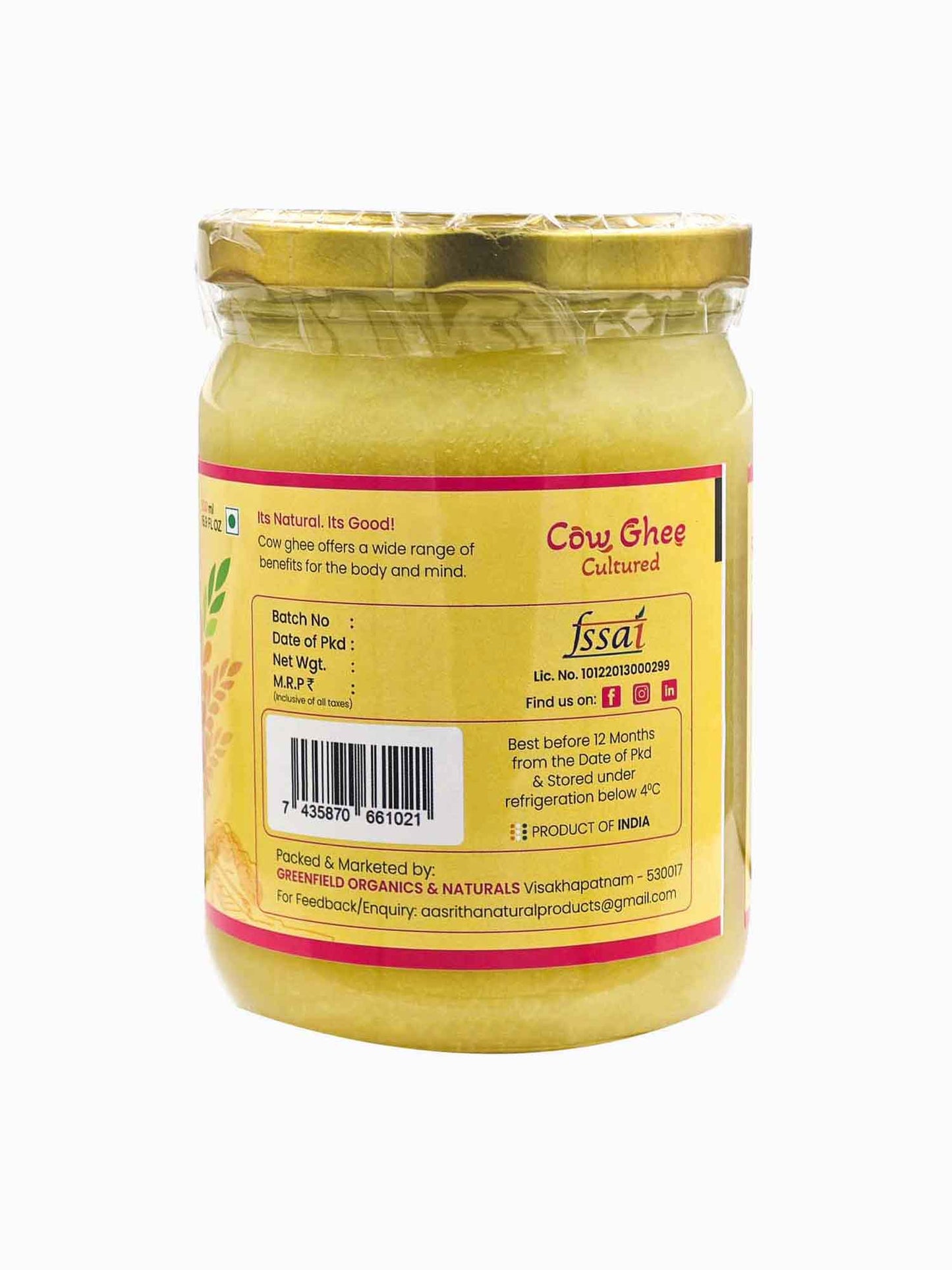 Pure Cow Ghee Cultured