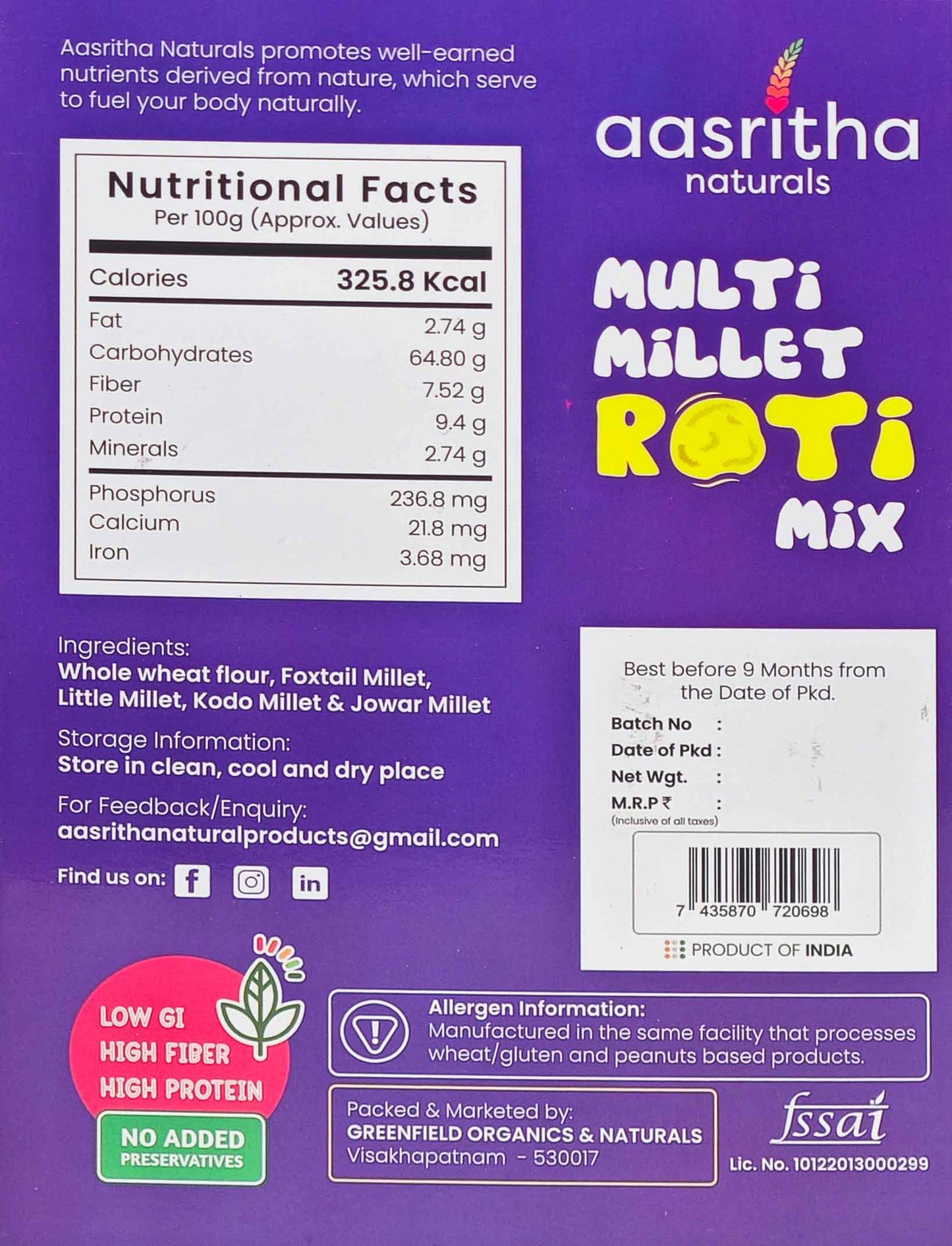 Multi Millet Roti Mix