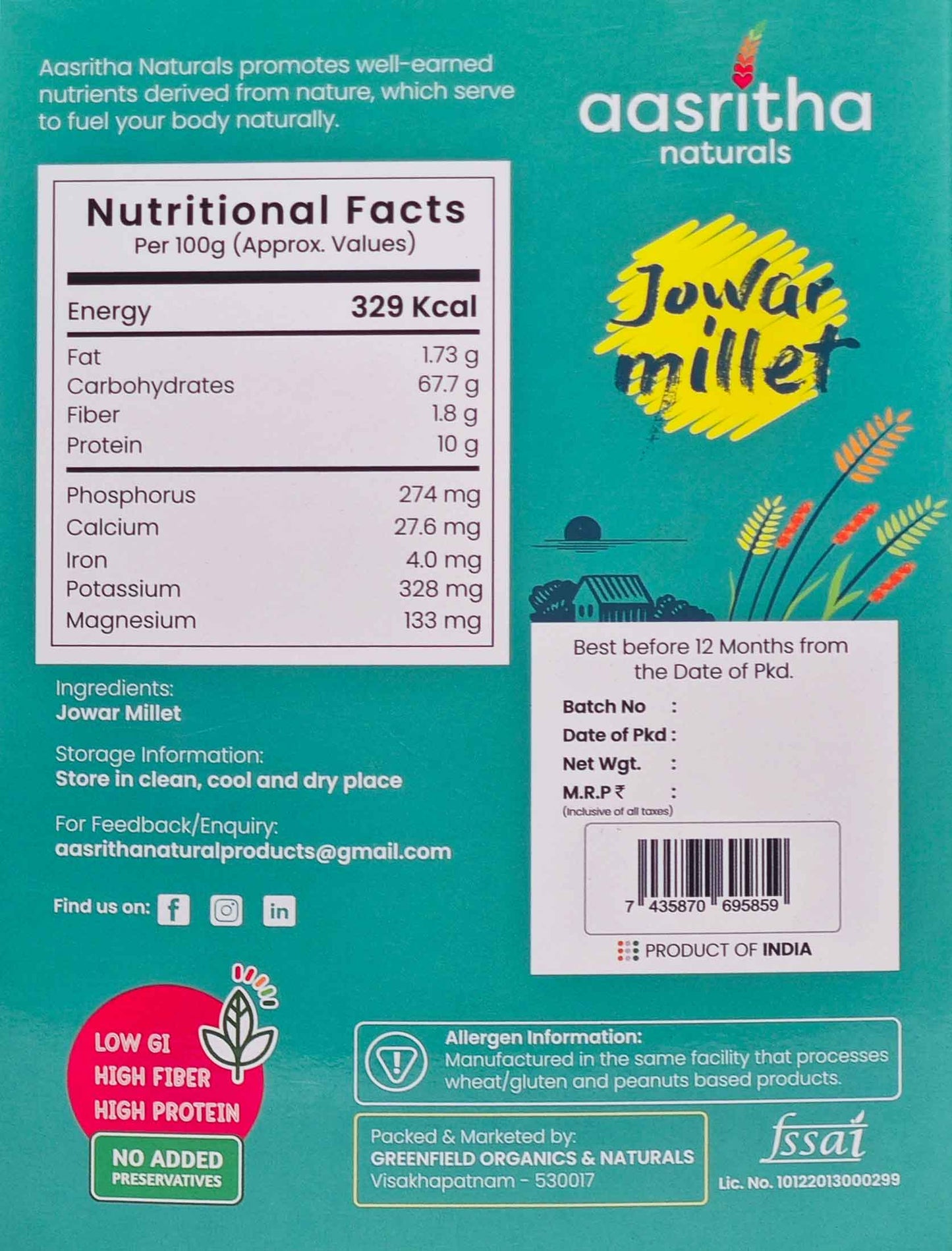 Jowar Millet (Jonnalu)