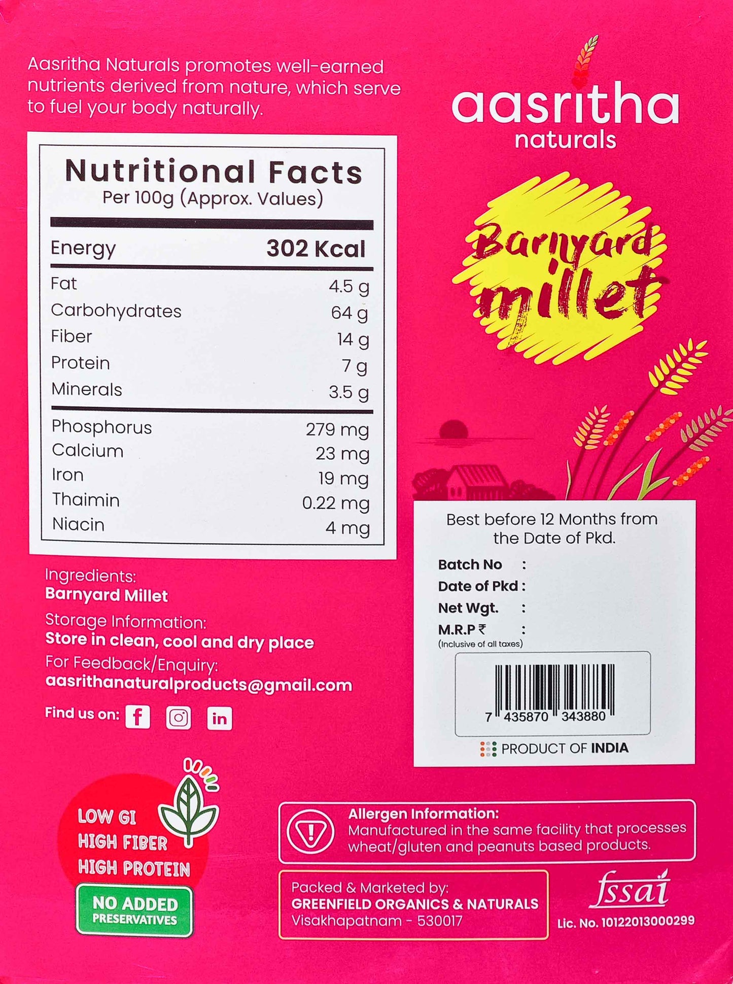 Banyard Millet (Udalu)