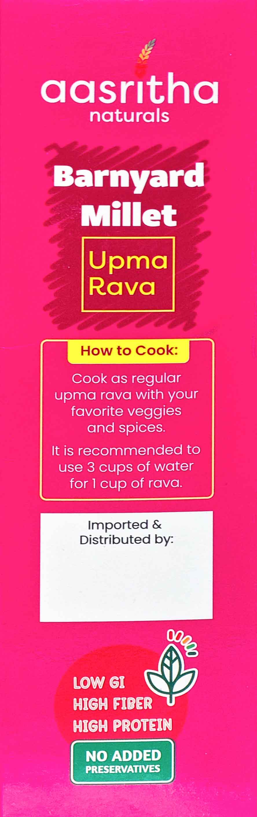 Banyard Millet Upma Rava (Udalu)