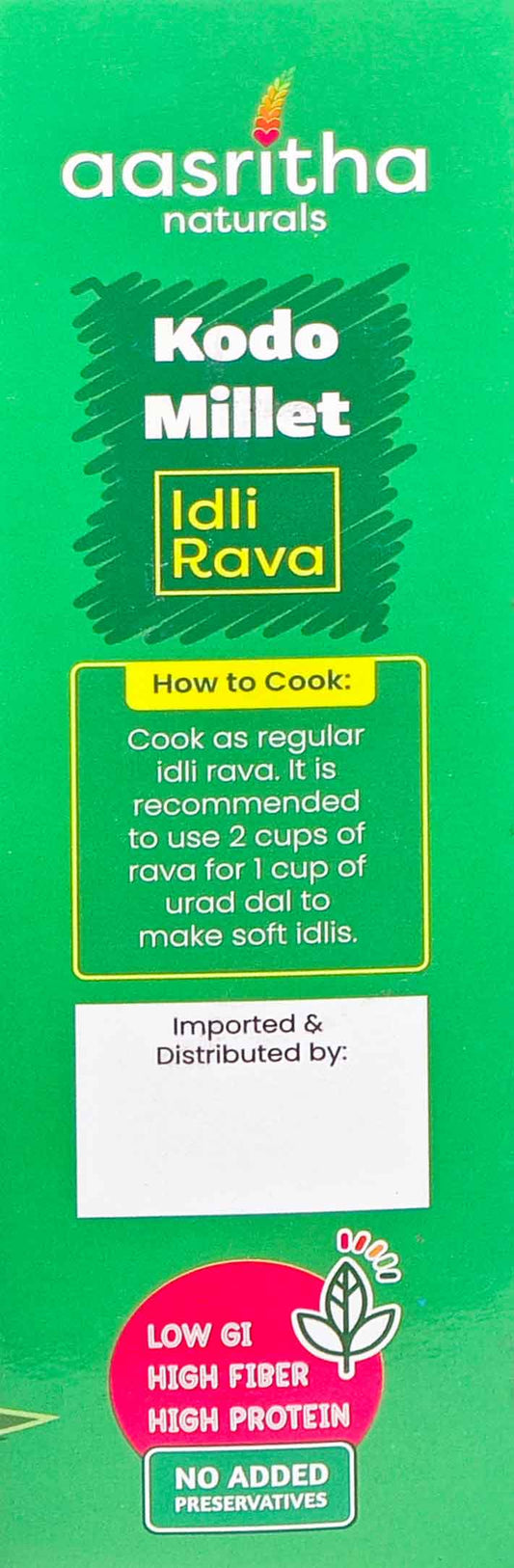 Kodo Millet Idly Rava (Arikelu)